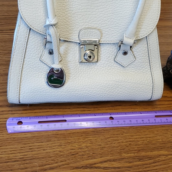 Dooney & Bourke Cream Pebble leather satchel - Picture 2 of 8